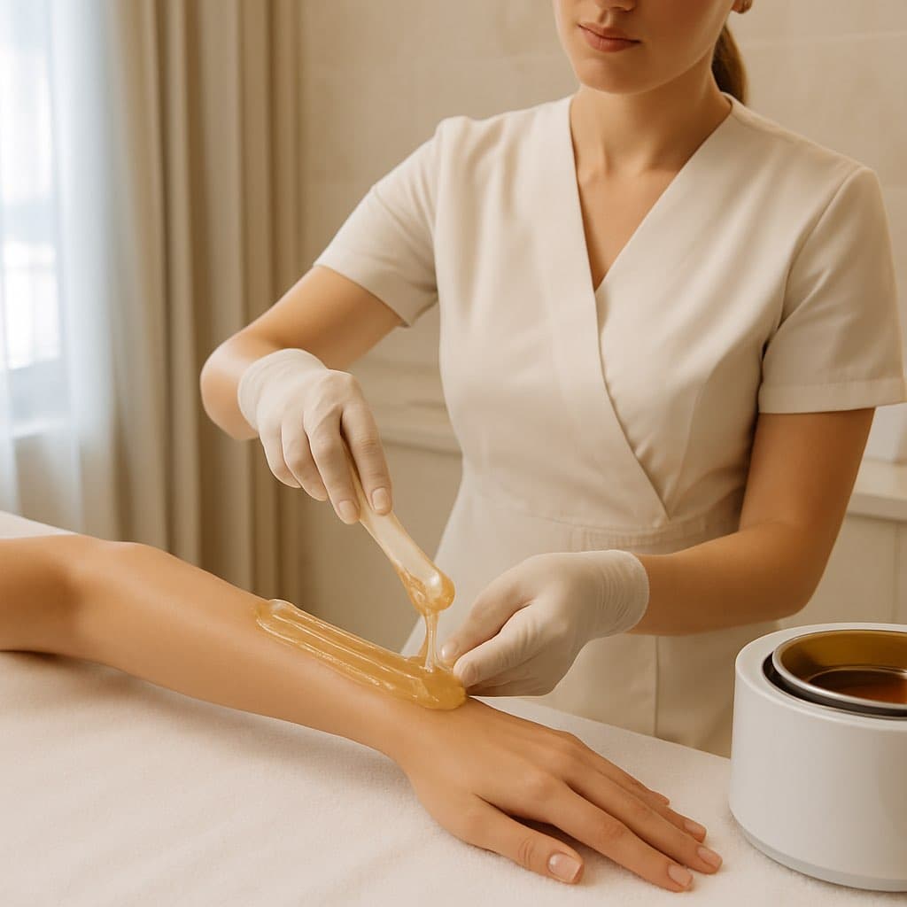 Arm Waxing at Qasr Alshar Salon, Dubai