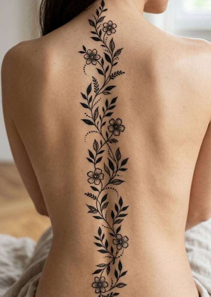 Body Henna — Spine — Natural bridal & traditional henna (mehndi) artistry by Qasr Alshar, Dubai — near Union Metro, Deira.