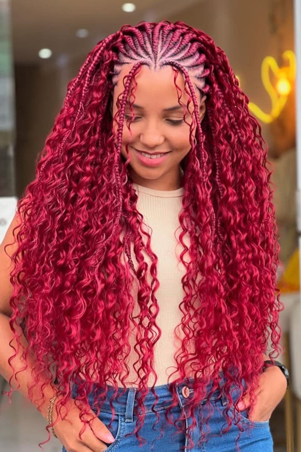 Boho Braids at Qasr Alshar Salon, Dubai