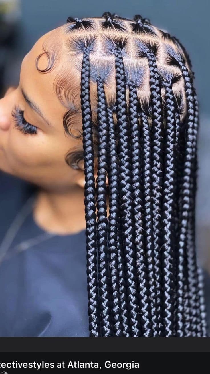 Knotless Braids at Qasr Alshar Salon, Dubai